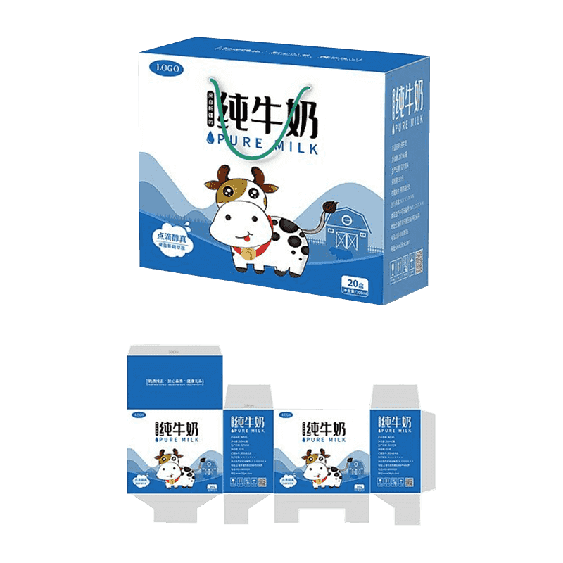 Hullámkarton tejcsomagoló dobozok