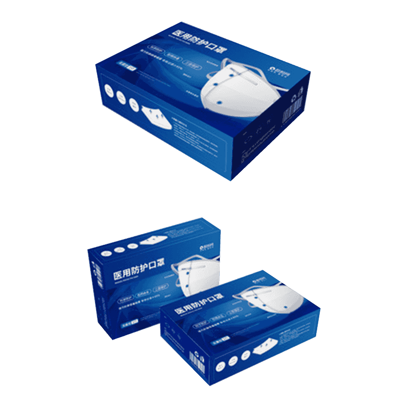 Hullámkarton eldobható maszk csomagolódobozok