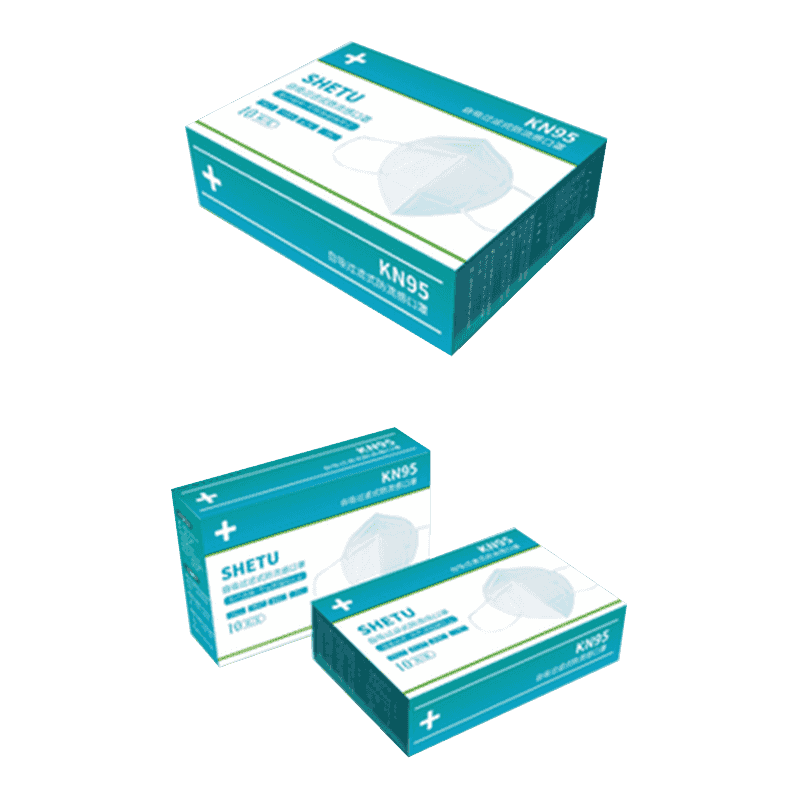 Hullámkarton eldobható maszk csomagolódobozok