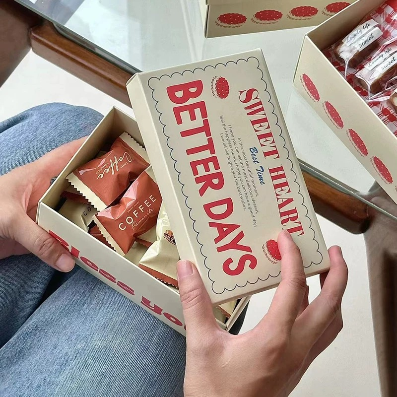 Hullámpapír keksz csomagolódobozok