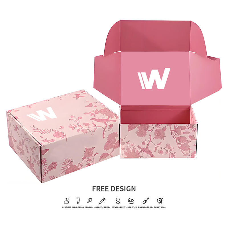 Virágok és növények hullámos kozmetikai csomagolódobozok