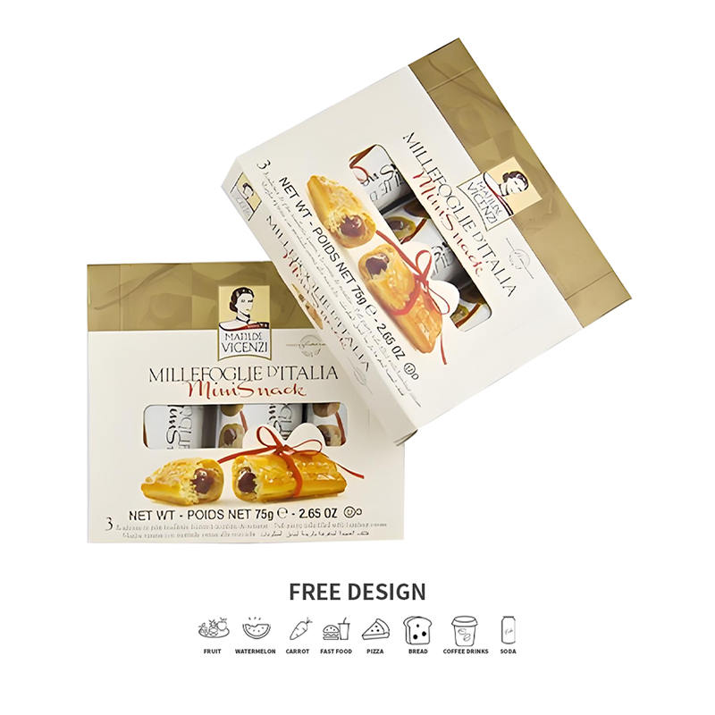 Hullámpapír keksz csomagolódobozok