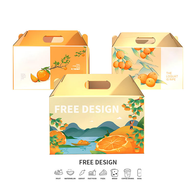 Hullámkarton narancssárga csomagolódobozok