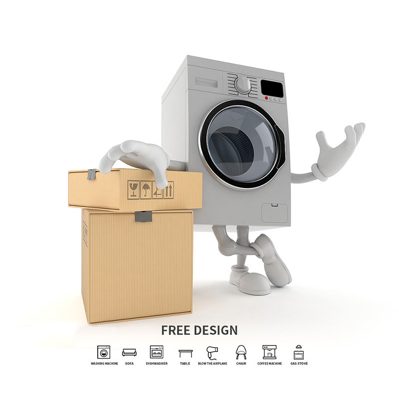 Hullámos mosógép csomagoló dobozok